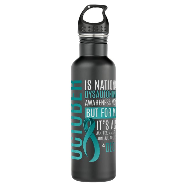 October Is National Dysautonomia Awareness Month 710 Ml Water Bottle (Front)