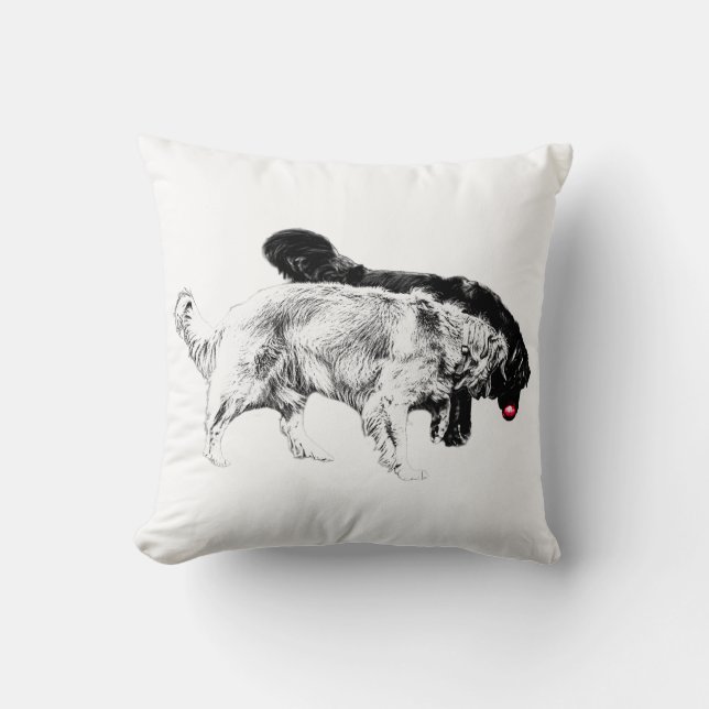 October Lantern Chase Throw Pillow (Front)