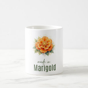October Marigold Flower Mug Coffee Cup