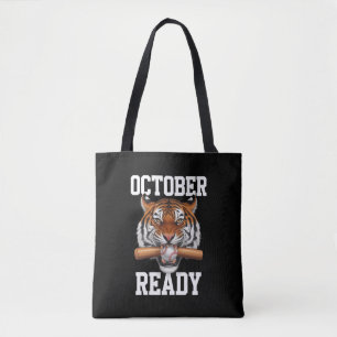 October Ready For Ready Tiger Baseball 2024 Tote Bag