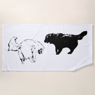 October Shoreline Silhouettes Beach Towel