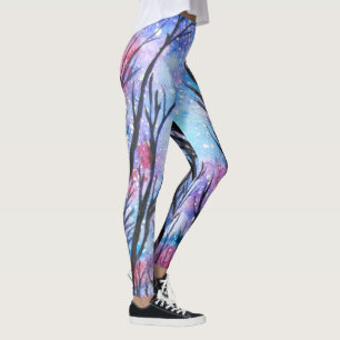 October Starry Night Leggings Blue