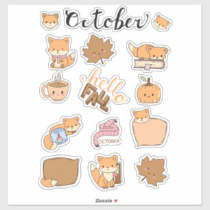 October Sticker Sheet - Forest Foxes & Fall Magic