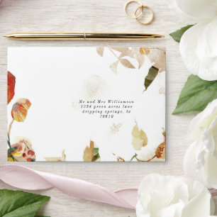 October Toned Foliage Pre-Adressed Envelope