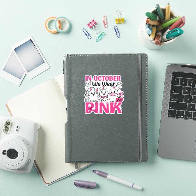 October We Wear Pink Nurse Breast Cancer Awareness (iPad Cover)