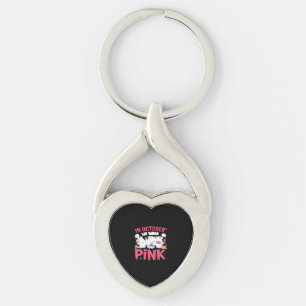 October We Wear Pink Nurse Breast Cancer Awareness Keychain