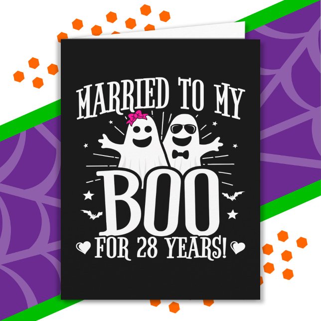 October Wedding Anniversary Funny 28th Anniversary Card (Creator Uploaded)