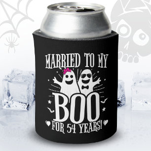 October Wedding Anniversary Funny 54th Anniversary Can Cooler