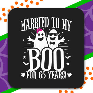 October Wedding Anniversary Funny 65th Anniversary Square Sticker