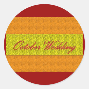 "October Wedding" Elegant Sticker