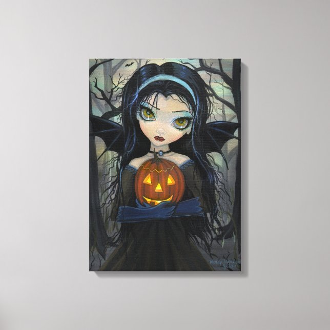 October Woods Halloween Vampire Canvas Print (Front)