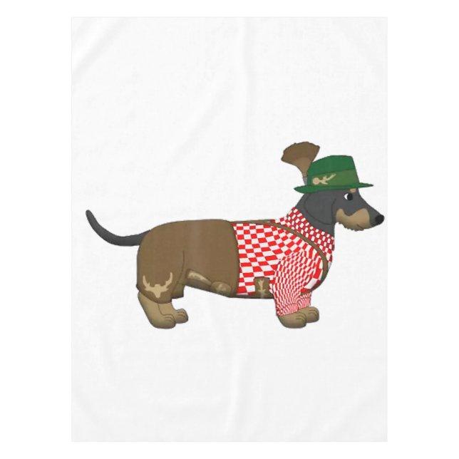 Octoberfest 2018  - Funny German Dachshund Costume Tablecloth (Front)