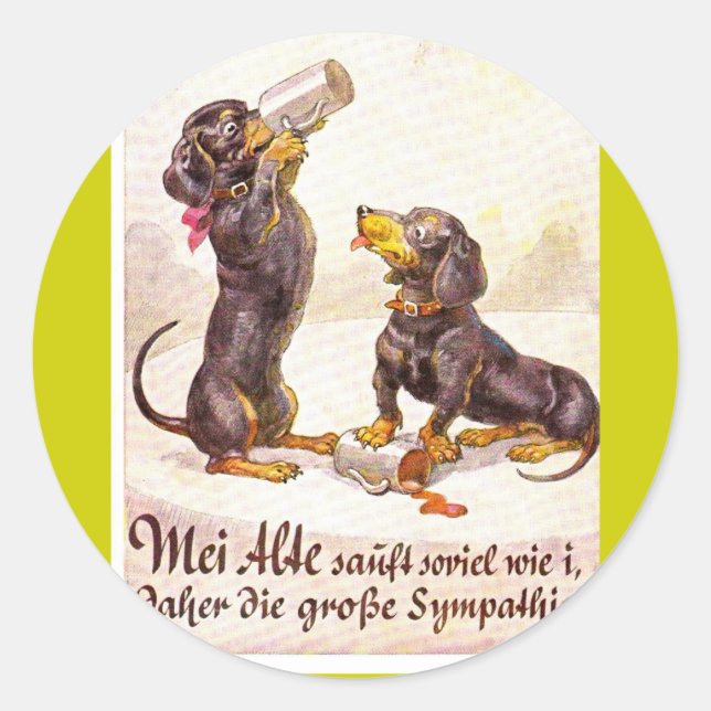 Octoberfest 4 classic round sticker (Front)