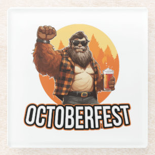 Octoberfest Bigfoot Glass Coaster