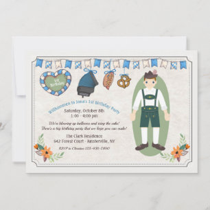 Octoberfest Boy  Invitation