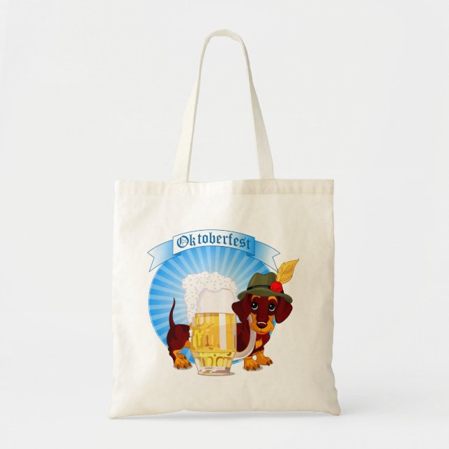 Octoberfest Dachshund Sac fourre-tout chien (Devant)