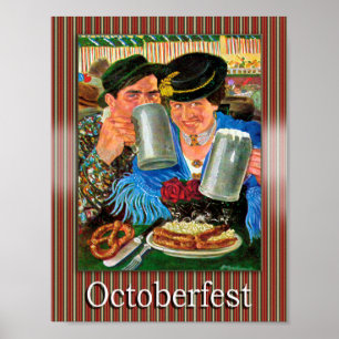 Octoberfest Poster of very old postcard 