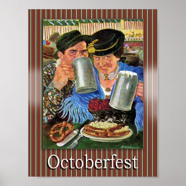 Octoberfest Poster of very old postcard  (Front)