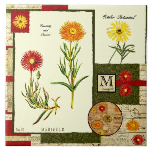 October's Flower Tile