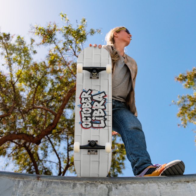 Octobre Libra Graffiti Zodiac Skateboard (Extérieur 1)