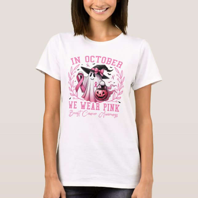 Octobre Nous portons le T-shirt de la femme rose (Devant)