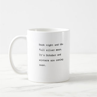 Octobre typographie de tasse de café poète pleine 