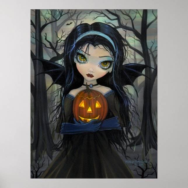 Octobre Woods Gothique Vampire Affiche d'Halloween (Devant)