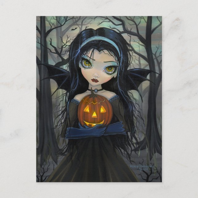 Octobre Woods gothique Vampire Halloween Carte pos (Devant)