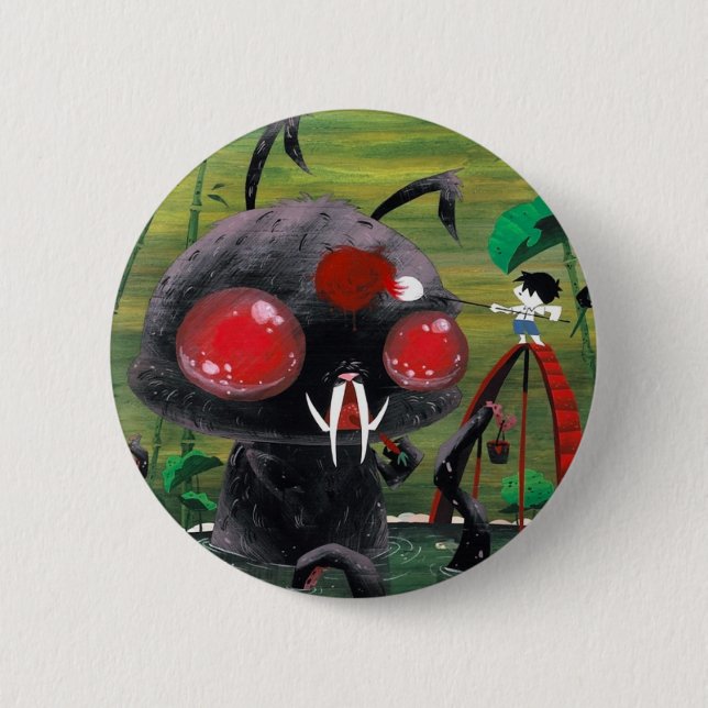 Octobunny 2 Inch Round Button (Front)