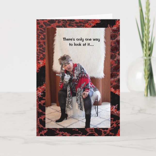 Octogenarian Women Rule with Gusto Humourous Card (Front)
