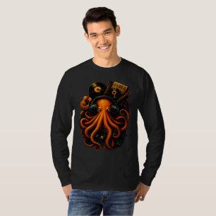 OctoGlow – Vintage Steampunk Octopus Long Sleeve S T-Shirt