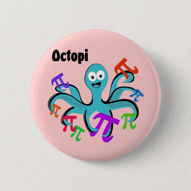 Octopi 2 Inch Round Button (Front)