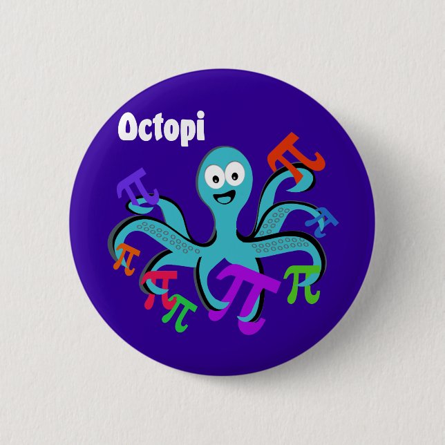 Octopi 2 Inch Round Button (Front)