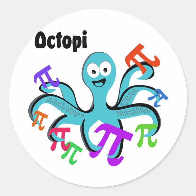Octopi Classic Round Sticker (Front)