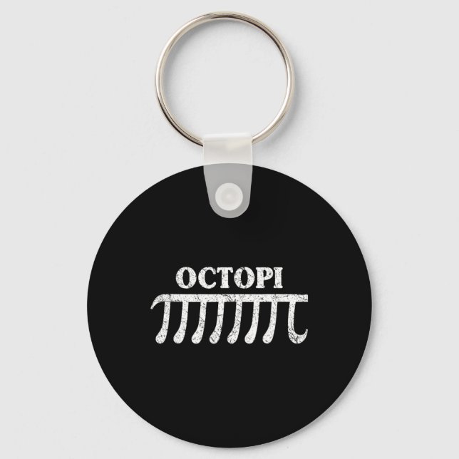 Octopi Funny Pi Gift For Pi Day Math Lovers  Keychain (Front)