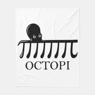 Octopi - Funny Pi Octopus Math Fleece Blanket