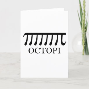 Octopi - Funny Pi Octopus Math Holiday Card