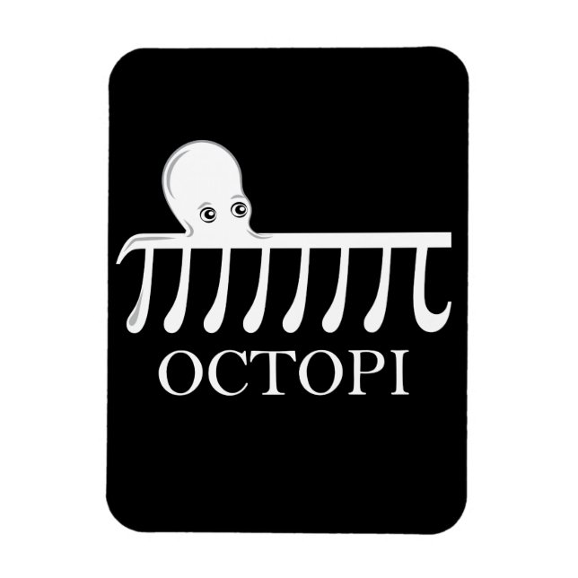 Octopi - Funny Pi Octopus Math Magnet (Vertical)