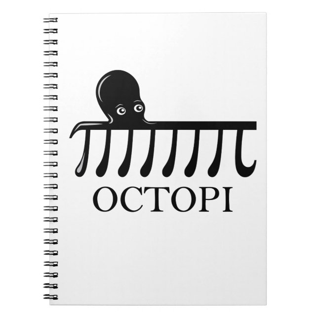 Octopi - Funny Pi Octopus Math Notebook (Front)