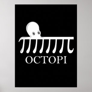 Octopi - Funny Pi Octopus Math Poster