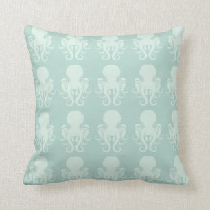 Octopi Logo Pattern Throw Pillow