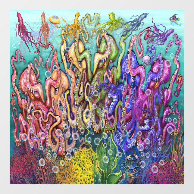 Octopi Window Cling (Sheet)