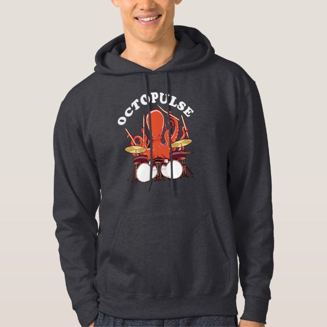 Octopulse | Octopus Drummer Hoodie (Front)