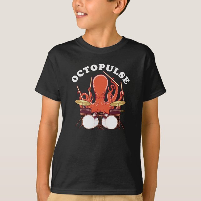 Octopulse | Octopus Drummer T-Shirt (Front)