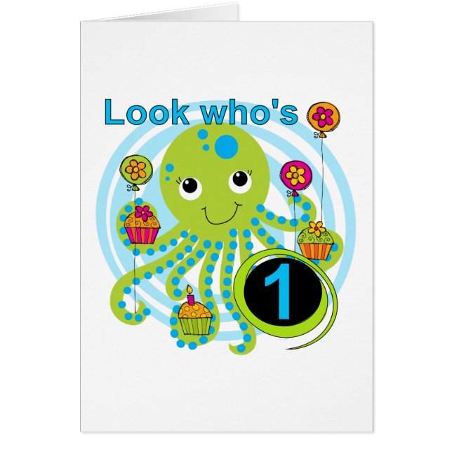 Octopus 1st Birthday T-shirts and Gifts (Front)