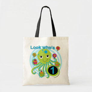 Octopus 1st Birthday T-shirts and Gifts Tote Bag