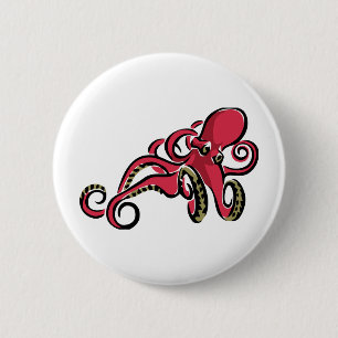 Octopus 2 Inch Round Button