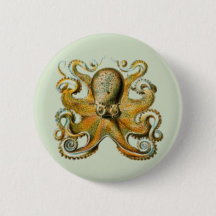Octopus 2 Inch Round Button
