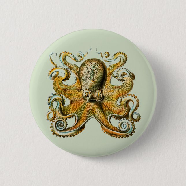 Octopus 2 Inch Round Button (Front)