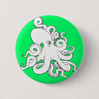 Octopus 2 Inch Round Button
